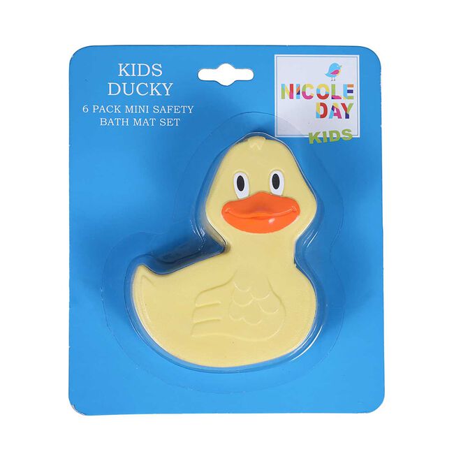 Kids Ducky Mini Safety Bath Mat Set - 6 Pack