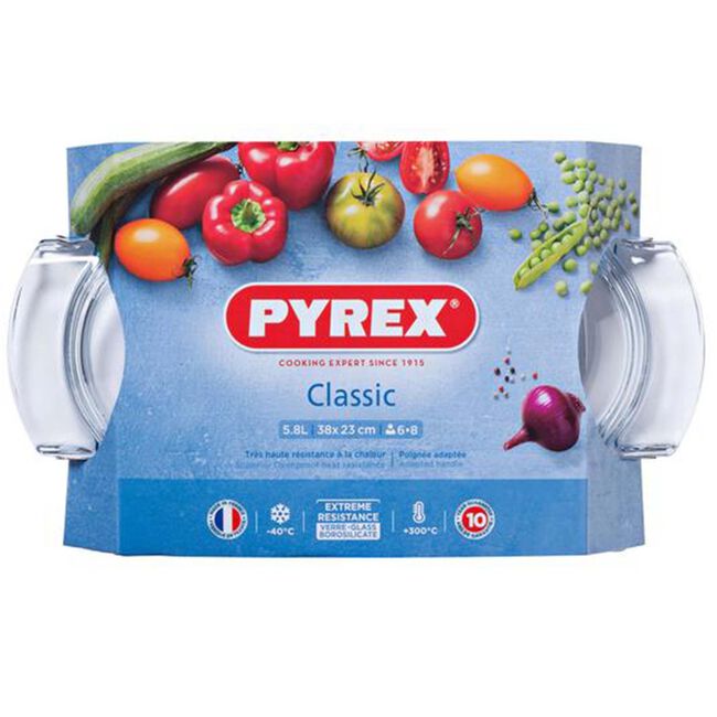 Pyrex® Oval Casserole Dish 4.4+1.4L (5.8L)