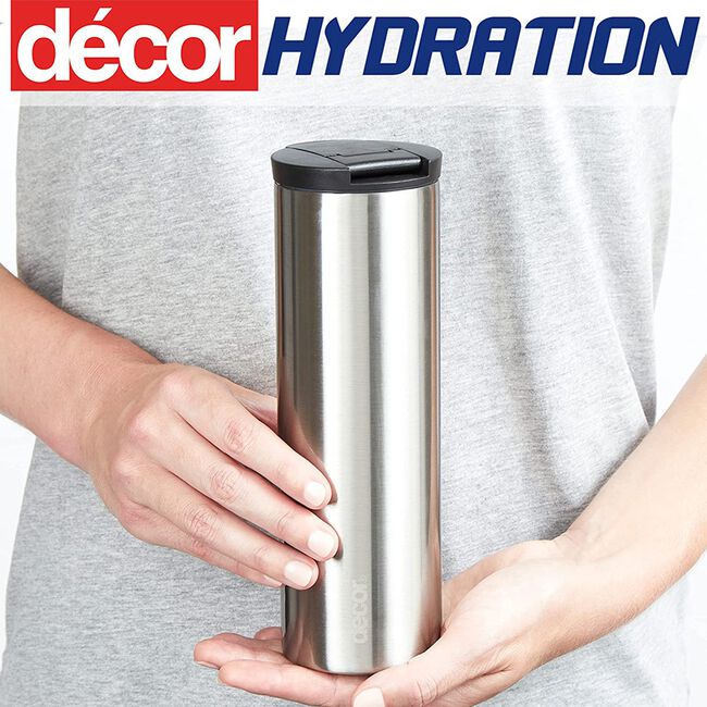 Decor Silver Vacuum Insulated Coffee Travel Mug