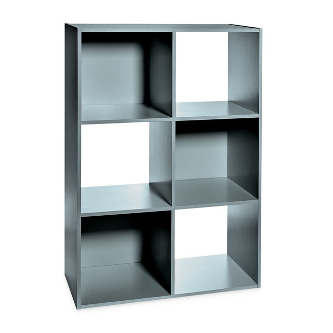 Rubix Shelf Organiser 6 Cube - Grey