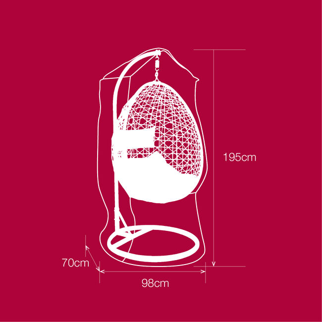 Deluxe Egg Swing Chair Cover 380GSM 