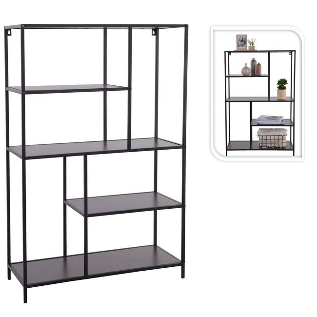 Metal Wall Shelf Rack - Black