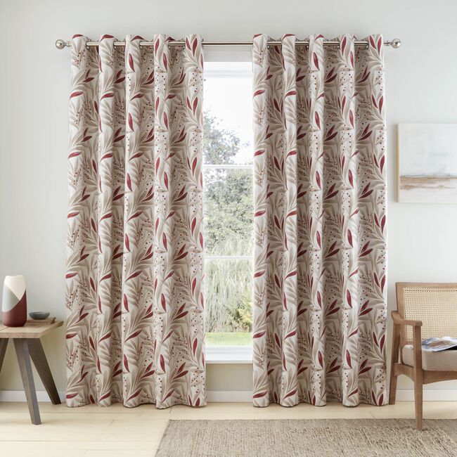 BERRY LEAF RED 66X54 Curtain