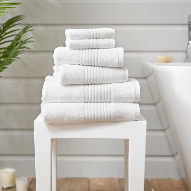 DEYONGS 450GSM ZERO TWIST  WHITE Bath Towel