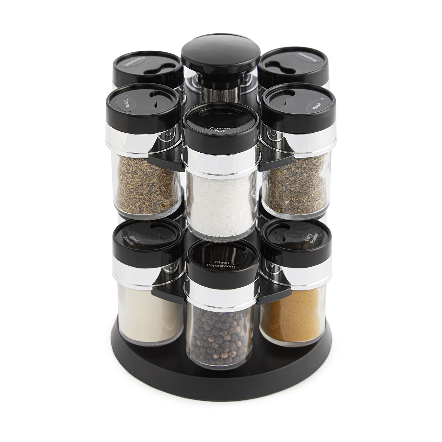 Revolving Circular Spice Jars Set 12 Piece