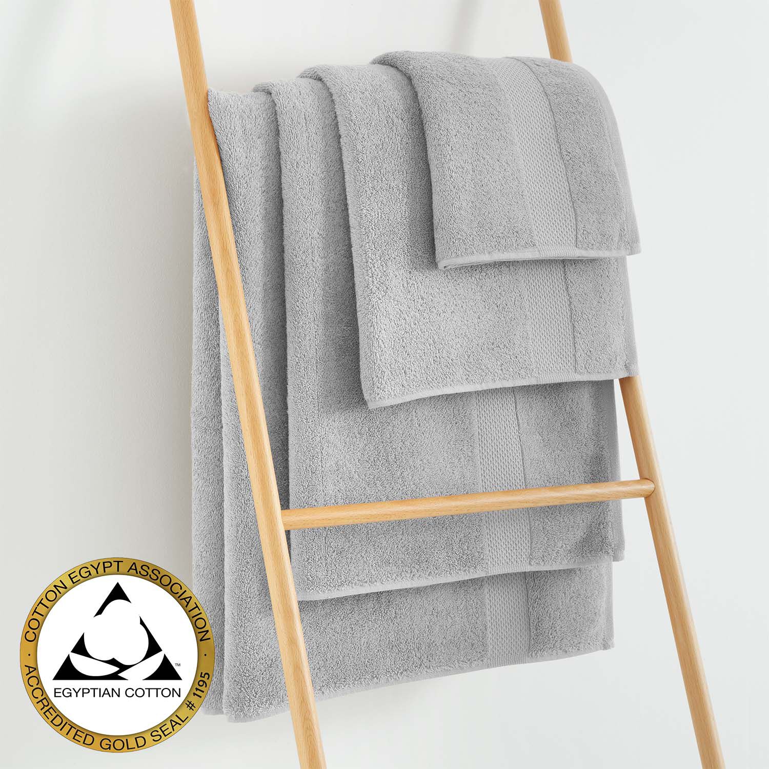 Grey egyptian cotton towels hot sale