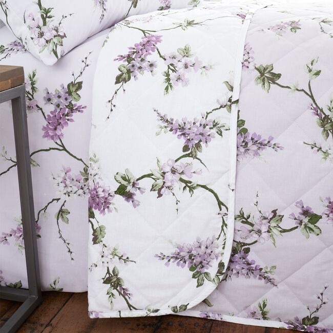Wisteria Bedspread 200cm x 220cm - Lilac 