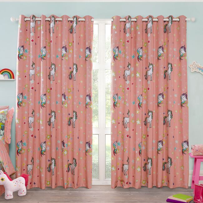 BLACKOUT & THERMAL GROOVY UNICORN 66x72 Curtain