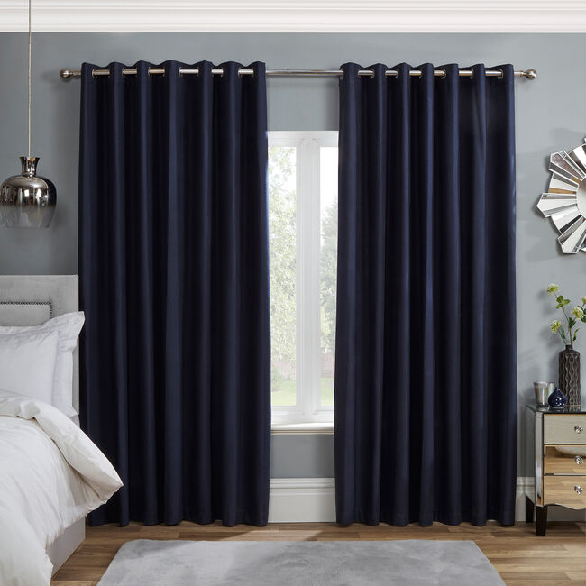 BLACKOUT & THERMAL BOXES NAVY  90X90 Curtain