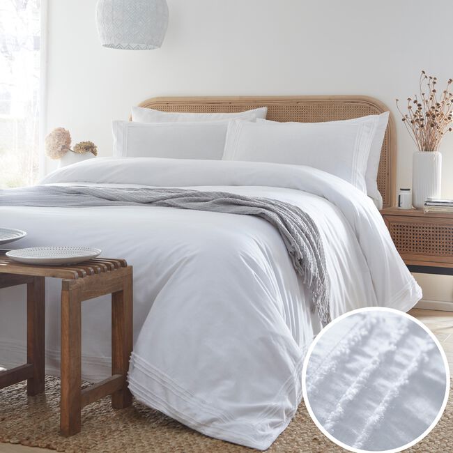 DOUBLE DUVET COVER Appletree Stratford Tuft White