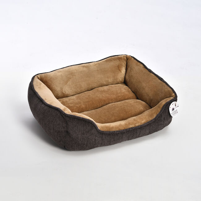 Chenille & Coral Fleece Pet Bed - Medium