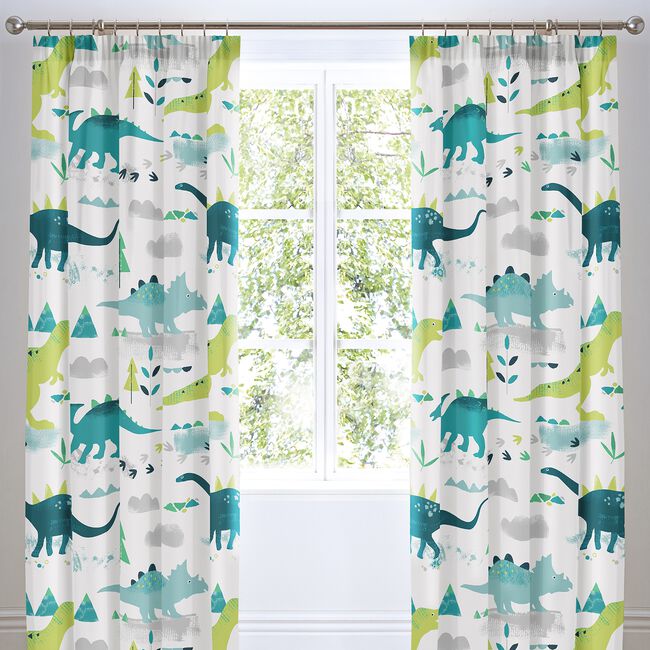 Bedlam Pencil Pleat Dino 66 x 72in Curtain