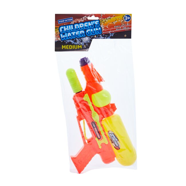 Childrens Medium Water Gun -Orange/Yellow