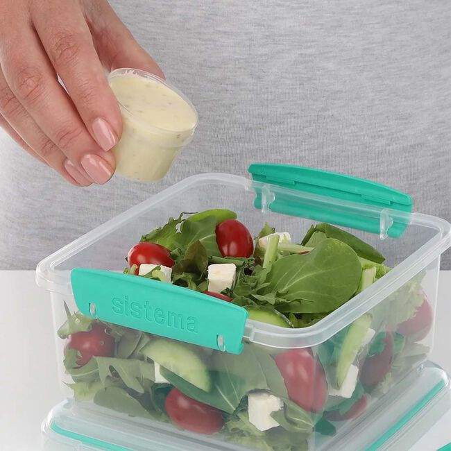 Sistema Salad to Go Dressing Pots 4Pk