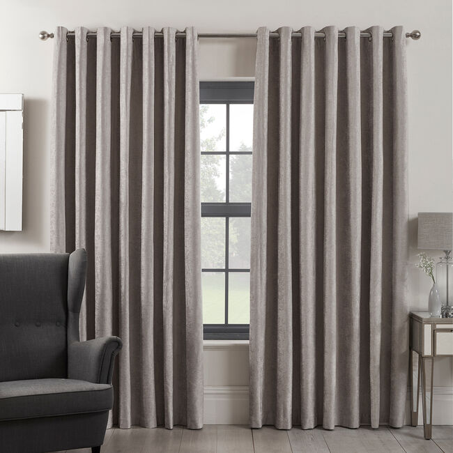BLACKOUT & THERMAL TEXTURED SILVER 66x90 Curtain