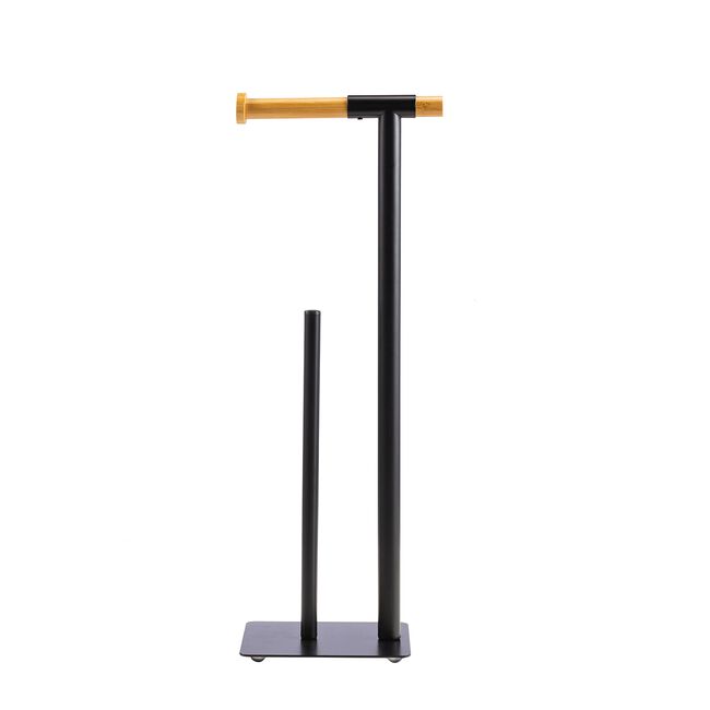 Freestanding Toilet Roll Holder Black