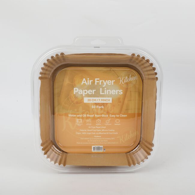 Disposable 50-Pack Square Air Fryer Paper Liners