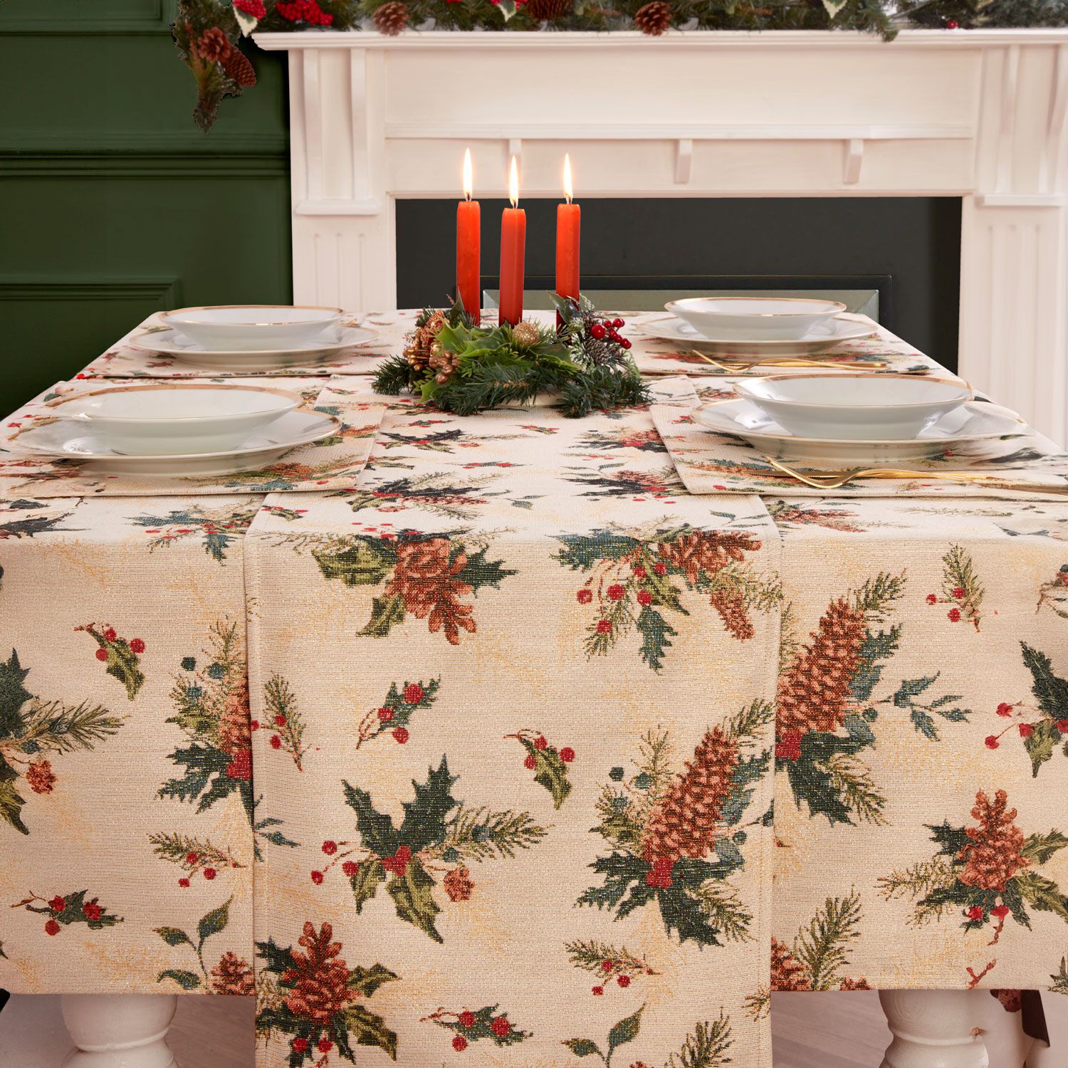 Quilted Holiday Holly Table Runner selling 12