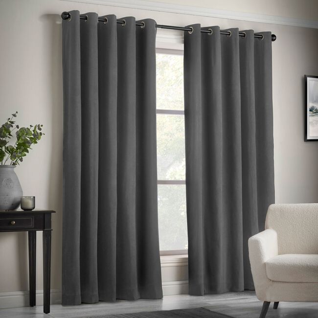 DIM OUT CORDED CHARCOAL 66x54 Curtain