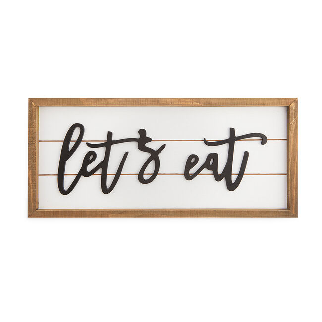 Let's Eat Quote Framed Wall Décor