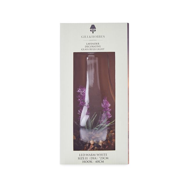 Lavender Decorative Glass Bulb Light