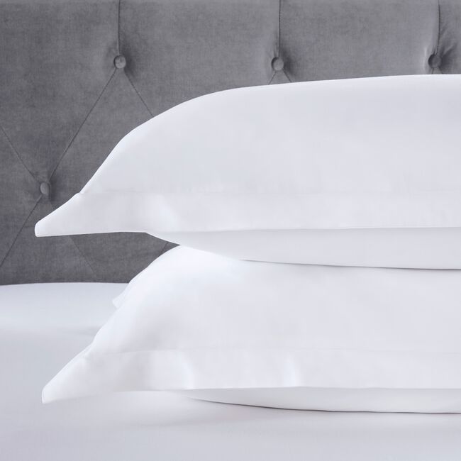 800TC Cotton Oxford Pillowcase Pair - White