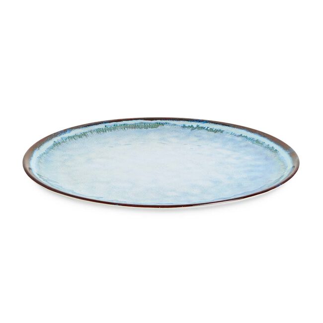 Summer Aqua Oval Plate