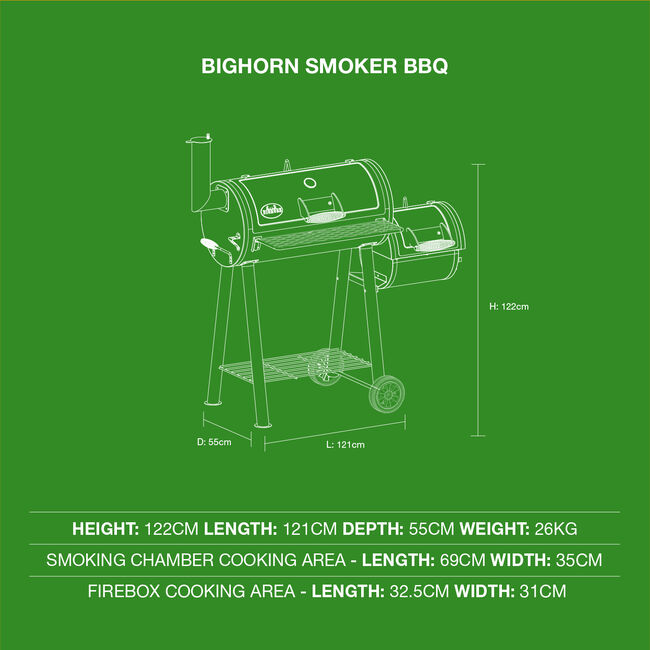 Bighorn Smoker Charcoal BBQ