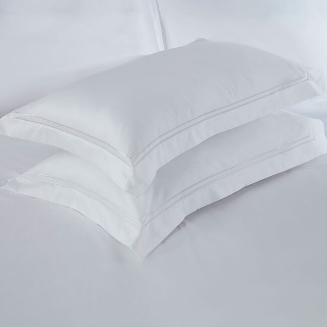 Double Stitch 500TC Oxford Pillowcase Pair White