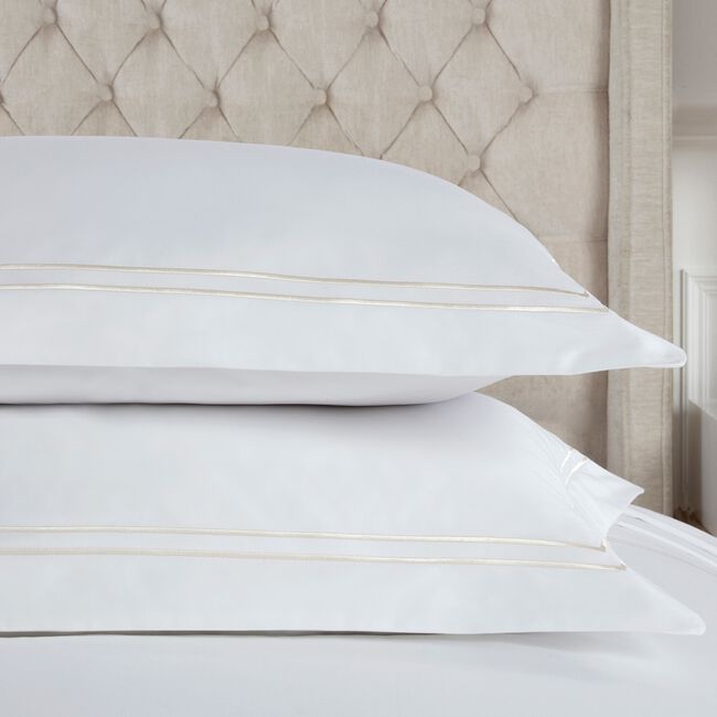 OXFORD PILLOWCASE Double Stitch Gold 500tc