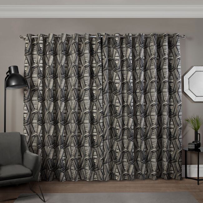 BLACKOUT & THERMAL GEO BLACK 90x90 Curtain