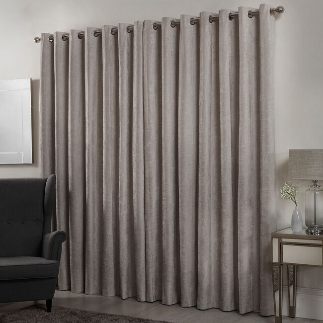 BLACKOUT & THERMAL TEXTURED SILVER 90x72 Curtain