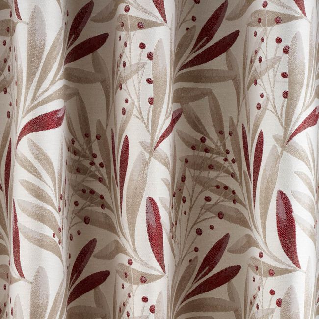 BERRY LEAF RED 66X54 Curtain