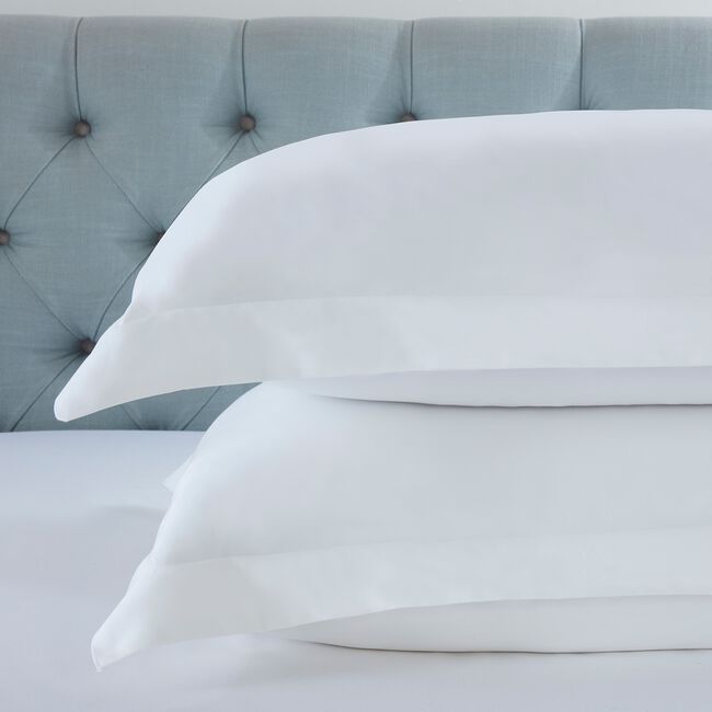 350TC Cotton Oxford Pillowcase Pair - White