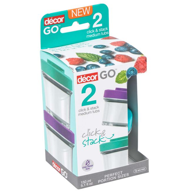 Decor Go 150ml Snack Tub 2 Pack