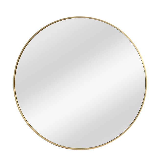 Cannes Brass Round Mirror 80cm