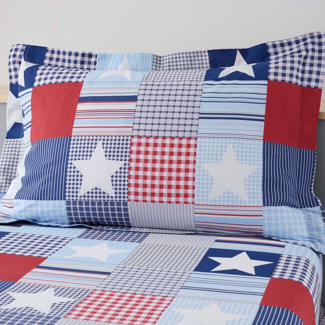 Nicole Day Patchwork Stars Oxford Pillowcase Pair