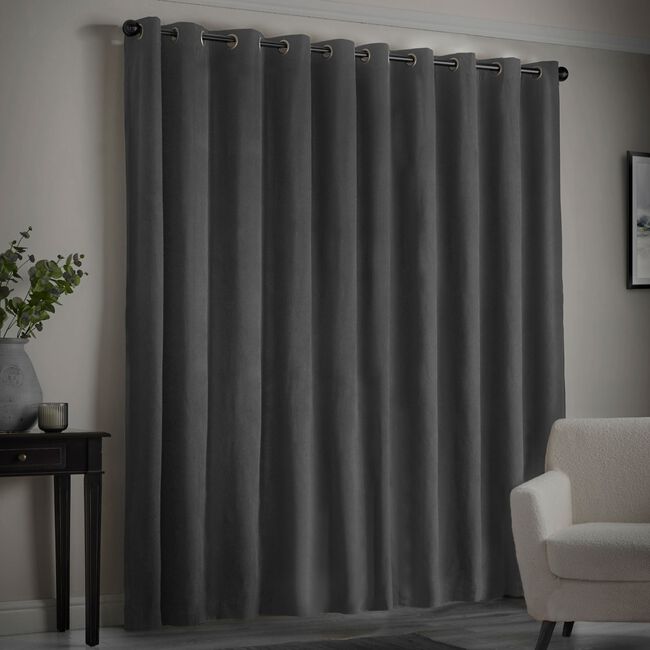 DIM OUT CORDED CHARCOAL 66x54 Curtain