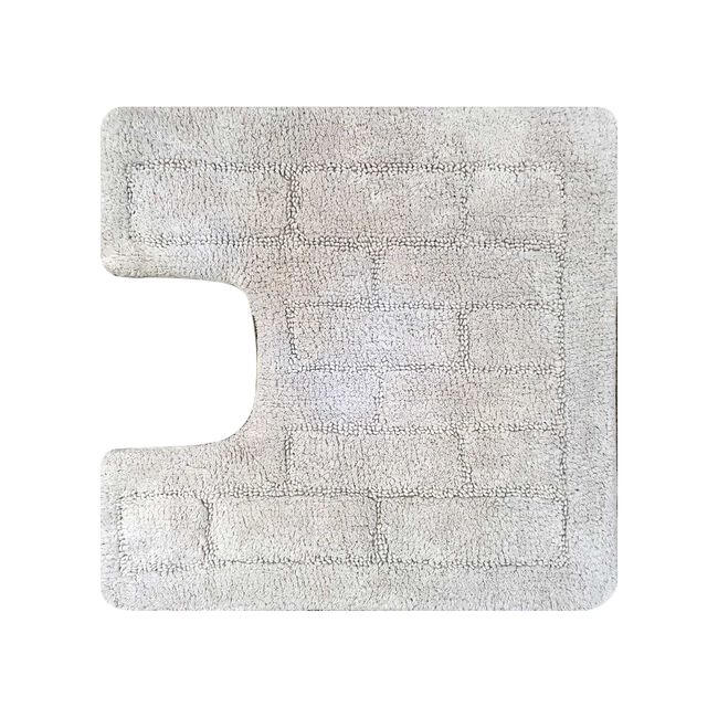 Cotton Brick Dove Grey Pedestal Mat 50cm x 50cm
