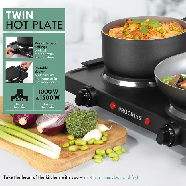 Progress Twin Burner Hot Plate