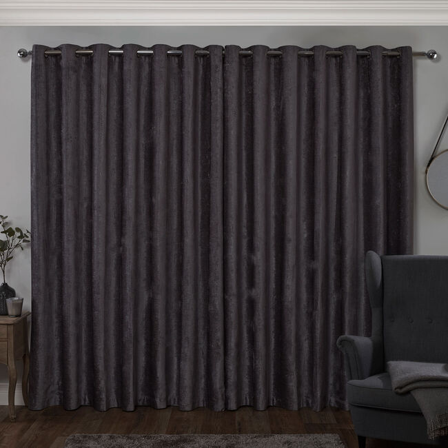BLACKOUT & THERMAL TEXTURED SLATE 132x90 Curtain