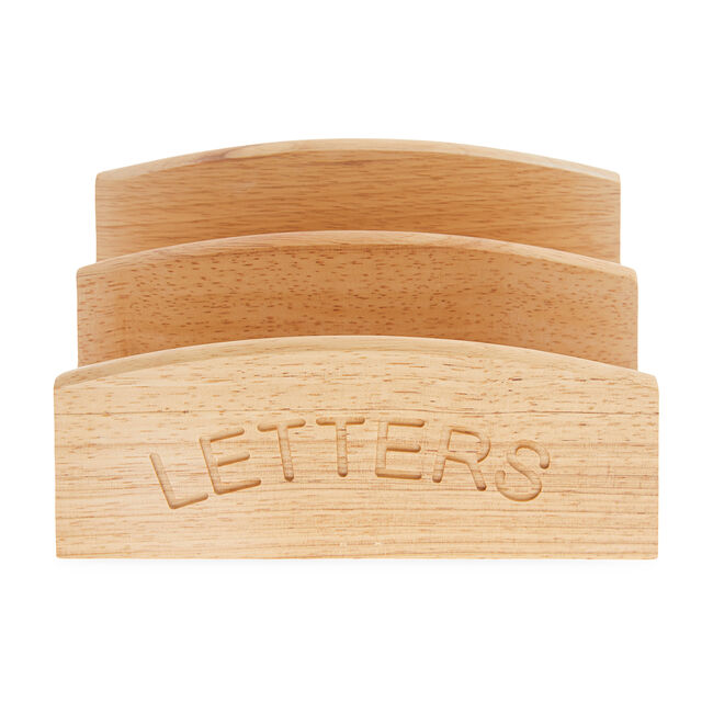 Rubberwood Letter Rack 