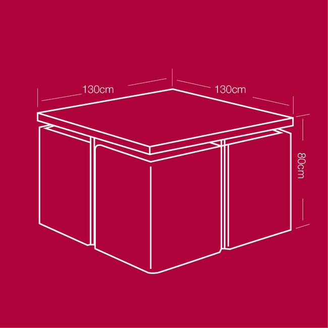 Rattan Cube Furniture Cover 100GSM