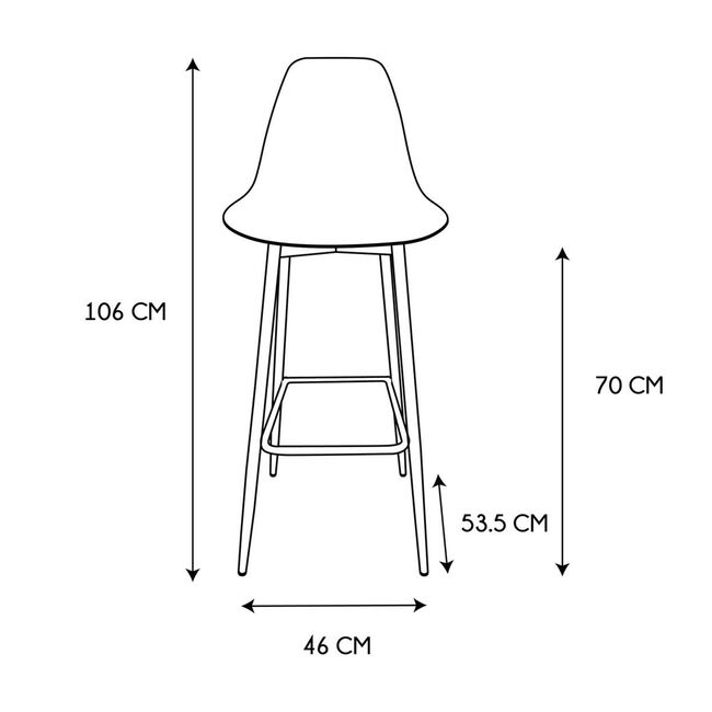 Amber Grey Bar Stool (Price Per Stool)