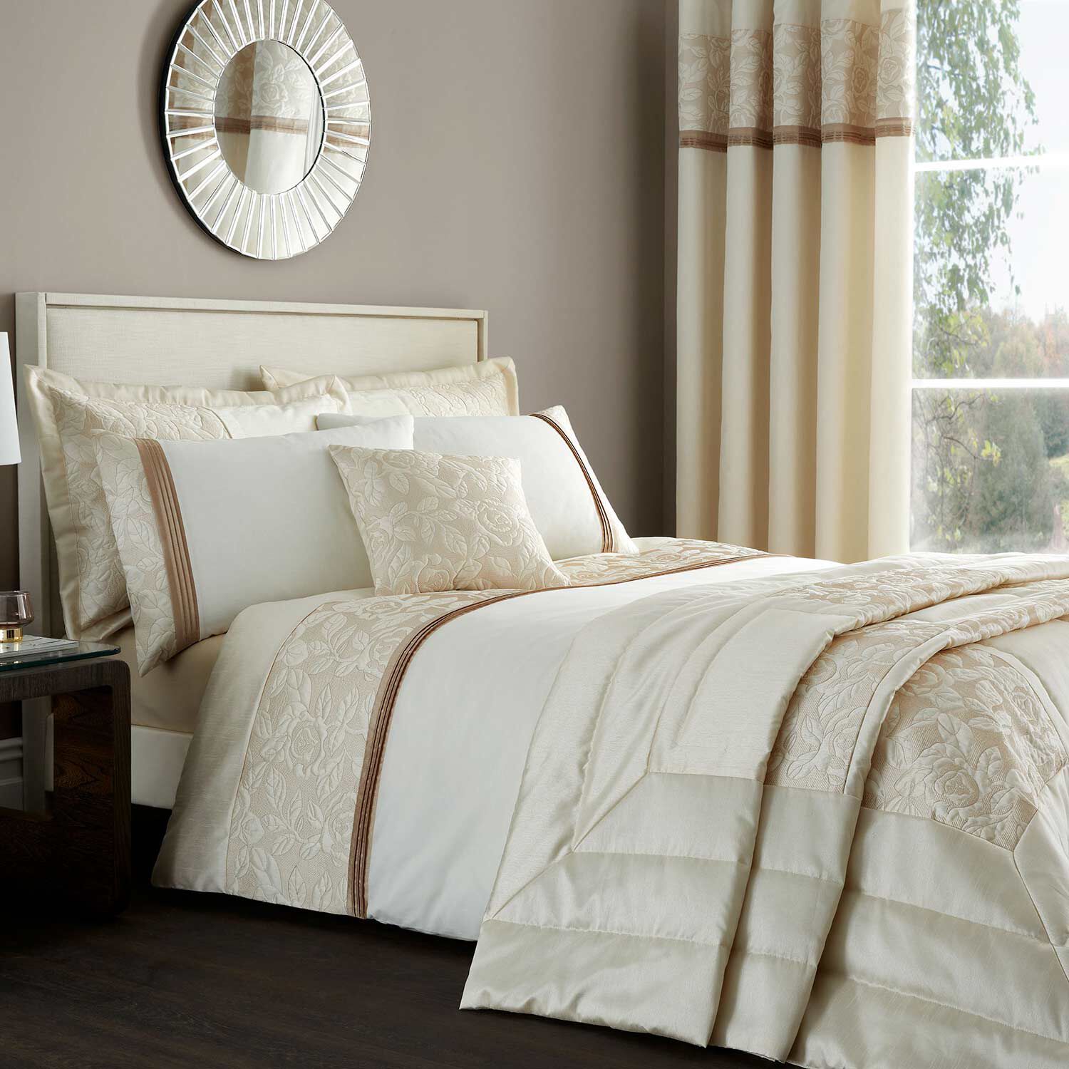 cream and gold duvet sets