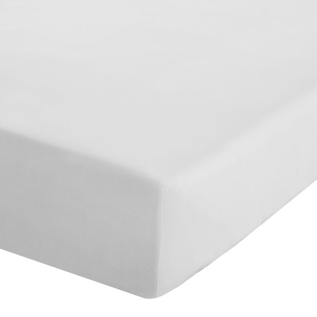 SINGLE FITTED SHEET Luxury Percale White 