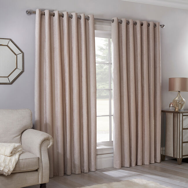 BLACKOUT & THERMAL TEXTURED NATURAL 66x54 Curtain
