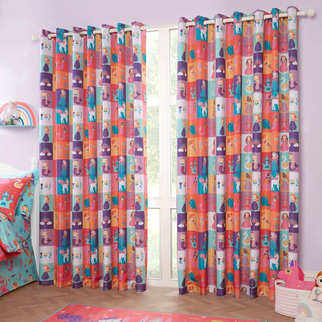 BLACKOUT & THERMAL PRINCESS MERMAID 66x54 Curtain