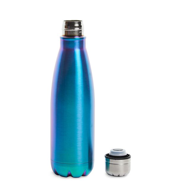 BodyGo Metallic Water Bottle Flask 480ml - Blue