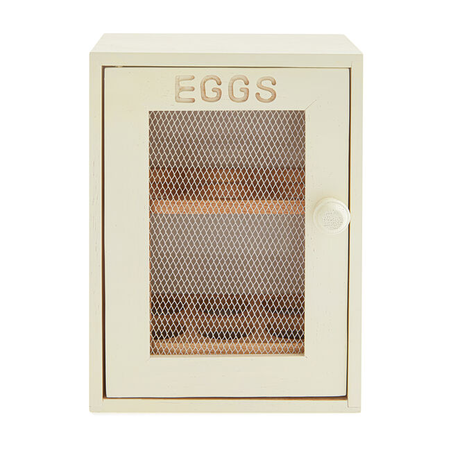 Apollo Rubberwood Egg Cabinet - Cream